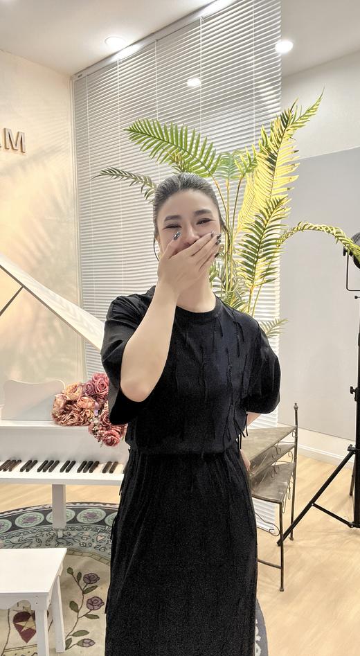 M1臣禾流苏黑色半身裙K211030177【奥莱】 商品图2