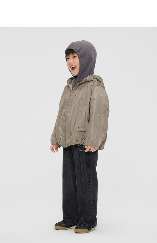 jnby  23年秋款   防风保暖长袖短款风衣  1N8911910 商品图5