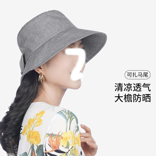 裁缝学苑AQ65夏季新款渔夫帽纸样可扎马尾遮阳帽太阳帽子女装打板 商品图6