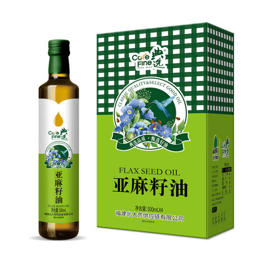北大荒·典选亚麻籽油礼盒500ml*4 商品图4