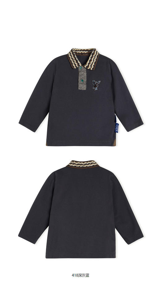 jnby  23年秋款长袖撞色polo衫 YN8110430 商品图9