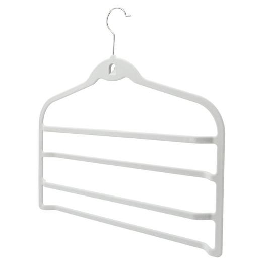 家用多功能衣撑服装店裤架子衣柜收纳夹植绒裤夹 灰色 商品图2