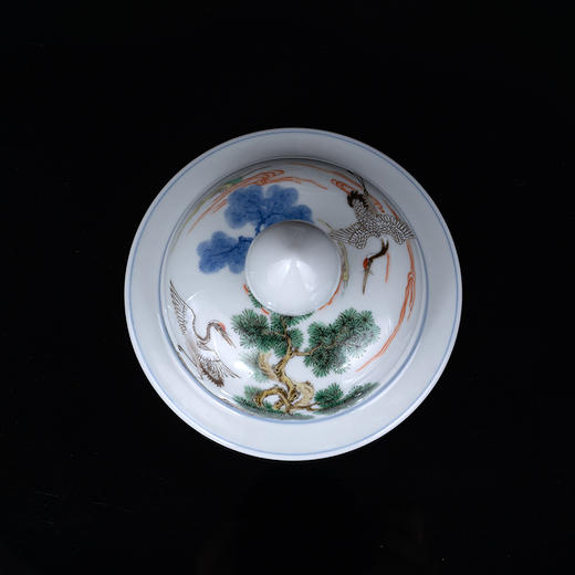 青花五彩林深见鹿将军罐 商品图3