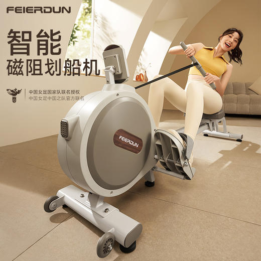 fed超燃脂智能水磁双阻划船机家用健身房健身器材划船器有氧静音送静音垫 商品图0