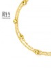 【计价黄金】2楼周生生gin双链车花圆珠黄金手链足金蹦迪珠手链93852B(2克左右) 商品缩略图2