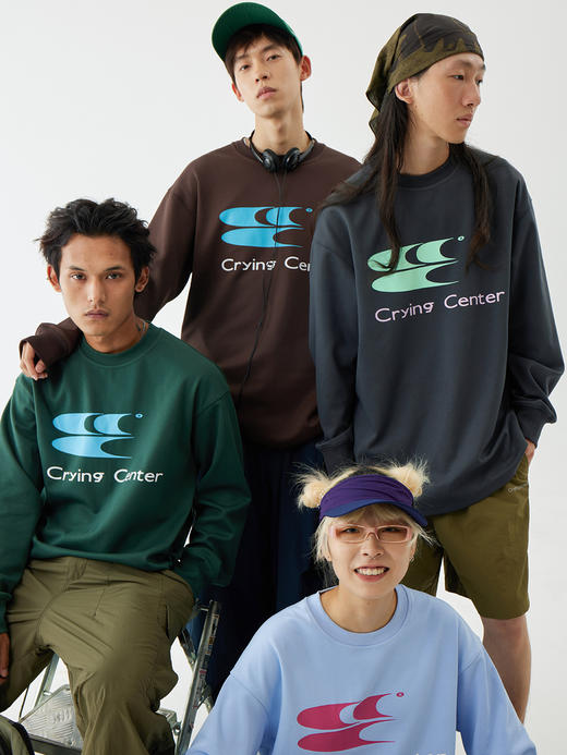 CryingCenter 液氨凉感黑科技抗皱经典logo五色长袖T恤 哭喊中心 商品图1