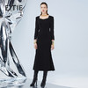 EITIE爱特爱秋季新款时尚大气桃心领黑色修身礼服连衣裙7577210 商品缩略图0