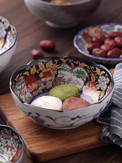 日本进口染锦金彩牡丹 | 陶瓷餐具复古伊万里家用日式吃饭碗单个圆钵大号泡面汤碗! 商品图2
