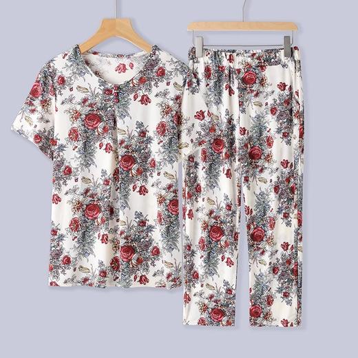 【冰爽不闷热！天然薄荷醇妈妈冰丝套装】2023新款，中老年人夏季女装，面料严格把关，干爽透气，妈妈夏装睡衣，老太太冰丝套装，母亲款衣服，品质妈妈套装就是要用心~ry 商品图12