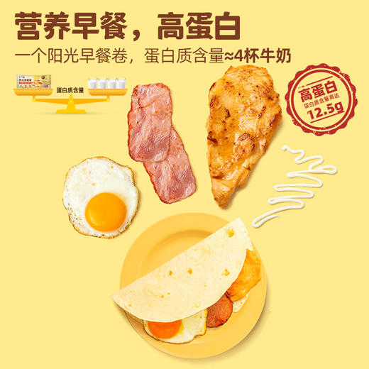 阳光早餐卷 | 一个早餐卷蛋白质≈4杯牛奶 营养均衡 丰富健康非油炸 0反式脂肪酸 无需解冻 加热即食 商品图5