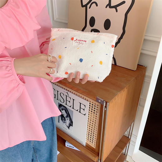 【新款ins夏日糖豆帆布包】大容量背包 小清新手拎包 大学生书袋 时尚ins风简约好搭配 商品图3