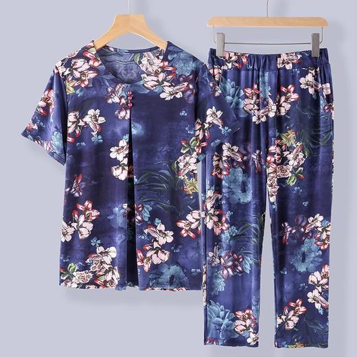 【冰爽不闷热！天然薄荷醇妈妈冰丝套装】2023新款，中老年人夏季女装，面料严格把关，干爽透气，妈妈夏装睡衣，老太太冰丝套装，母亲款衣服，品质妈妈套装就是要用心~ry 商品图11
