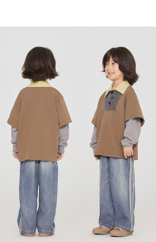 jnby  23年秋款   抓绒舒适直筒牛仔长裤  1N8E11310 商品图7