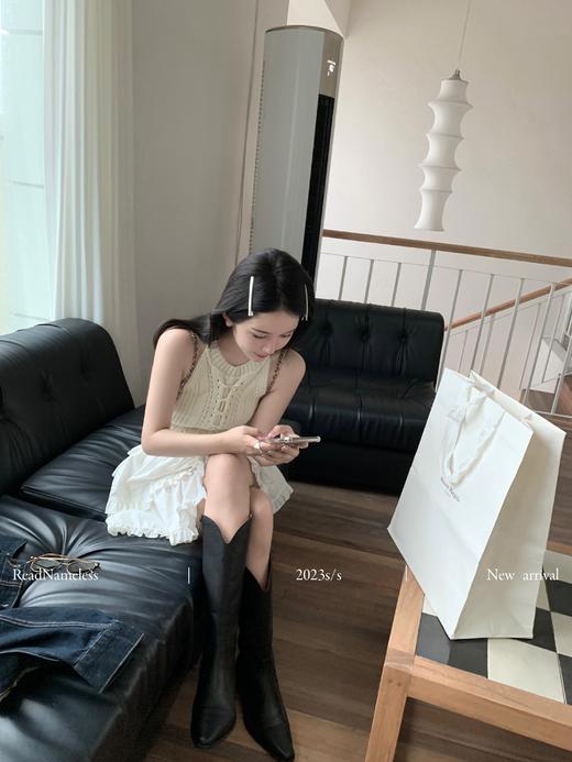 Read Nameless /骑士靴 进口全牛皮黑色 商品图10