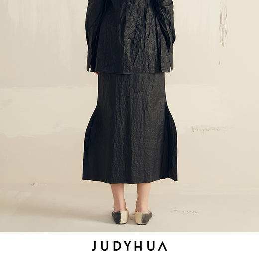 JUDYHUA 弧形设计直筒半裙 商品图2
