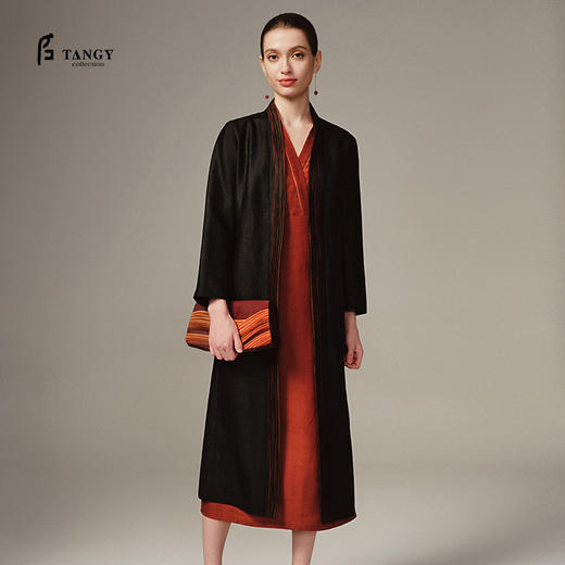 TANGY Collection天意高端2023秋季新品休闲茛绸外套 商品图0