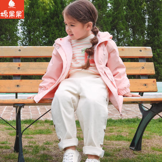 棉果果秋季新品女童弹力棉斜纹舒适弹力棉长裤裤子M322200223420 商品图0