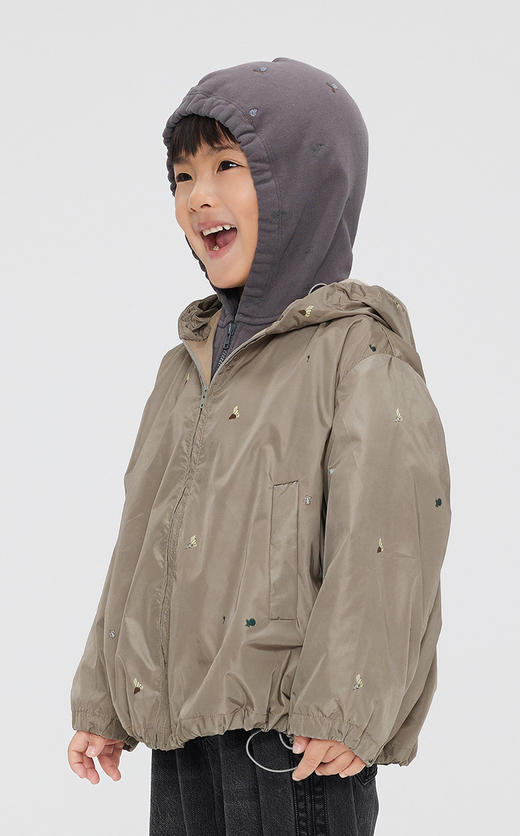 jnby  23年秋款   防风保暖长袖短款风衣  1N8911910 商品图4