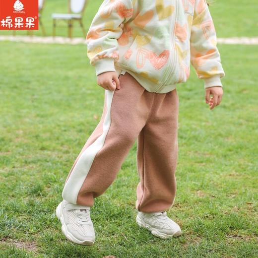 棉果果秋季新品女童复合奥利绒保暖锁温加绒针织长裤裤子M322200423447 商品图1