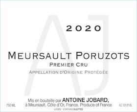 2020 Antoine Jobard, Poruzots Meursault 1er Cru【闪送】（65折）