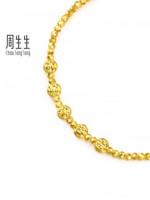 【计价黄金】2楼周生生gin车花圆珠蹦迪珠碎碎金手链黄金手链足金93853B(3克左右) 商品图2