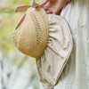 瑞贝斯镂空防晒渔夫帽，可扎马尾草编遮阳帽，后空顶大帽檐遮脸防晒帽 商品缩略图4