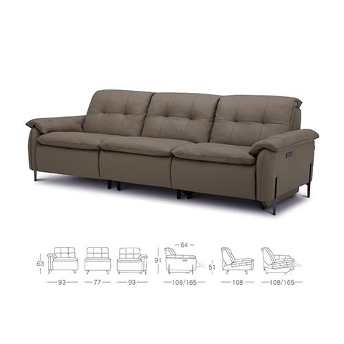 顾家家居整装 舒适 皮艺功能沙发 KZ.9015维纳G 商品图4