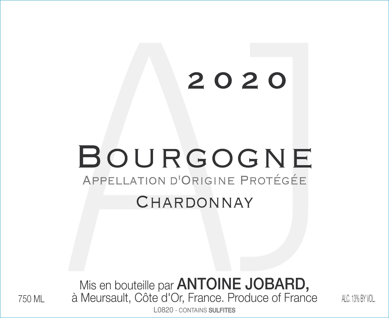 2020 Antoine Jobard, Bourgogne Blanc【闪送】（65折）