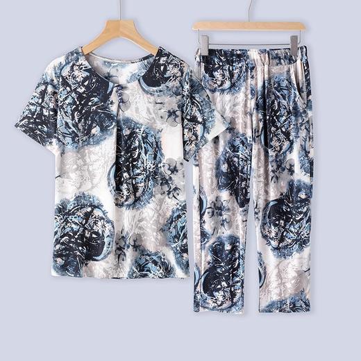 【冰爽不闷热！天然薄荷醇妈妈冰丝套装】2023新款，中老年人夏季女装，面料严格把关，干爽透气，妈妈夏装睡衣，老太太冰丝套装，母亲款衣服，品质妈妈套装就是要用心~ry 商品图14