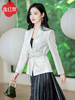 逸红颜明月优选#『琉萤』中式进口提花收腰西服上衣，淡雅却气场十足！ 商品缩略图8