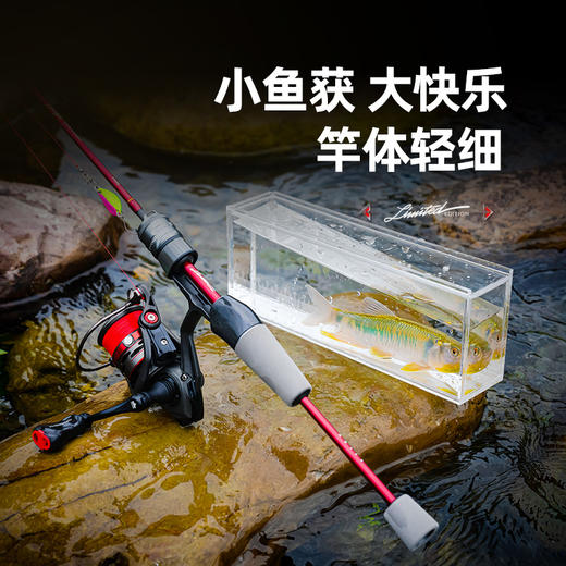 汉鼎幻小红微物路亚竿套装马口竿鱼竿直柄枪柄路亚白条翘嘴渔竿 商品图4