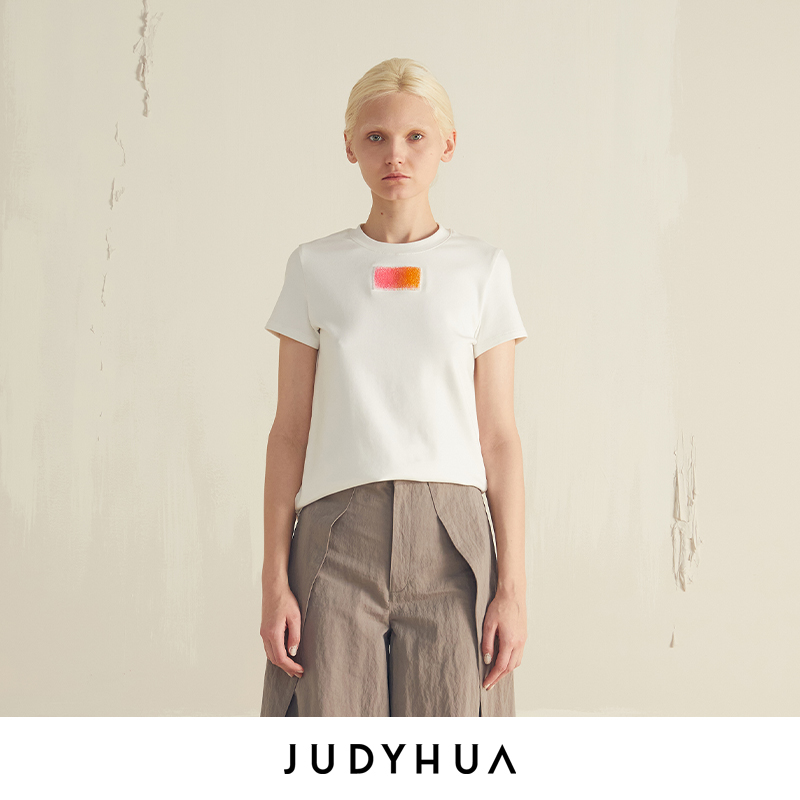 JUDYHUA 抽象几何修身Tee