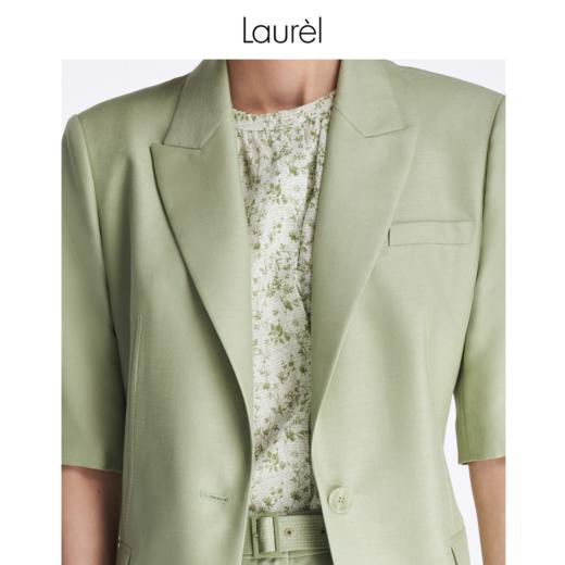 【抗皱纤维】Laurel劳芮 静谧淡绿短袖西装 LWL342T03500 商品图8