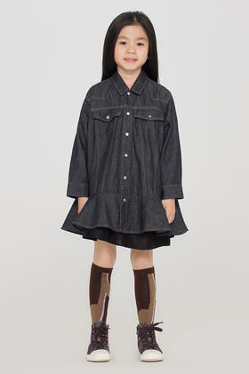 jnby  23年秋款  长袖翻领连衣裙  1N8G12000