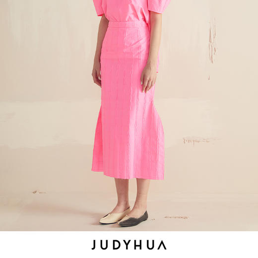 JUDYHUA 弧形设计直筒半裙 商品图1