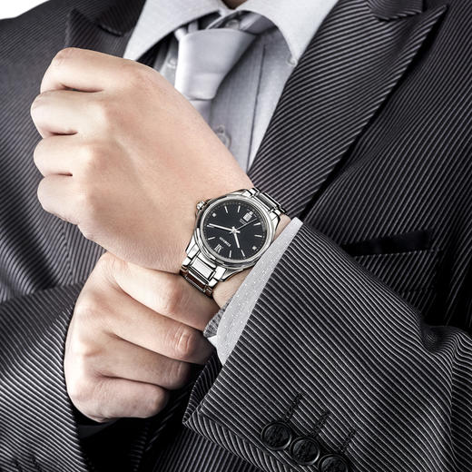 【专柜同款】依波表手表男简约商务手表钢带石英表男士手表1068 商品图5