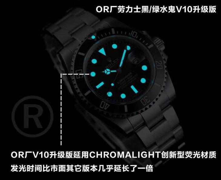 最强复刻：OR厂劳力士黑水鬼V10版116610复刻表质量怎么样？