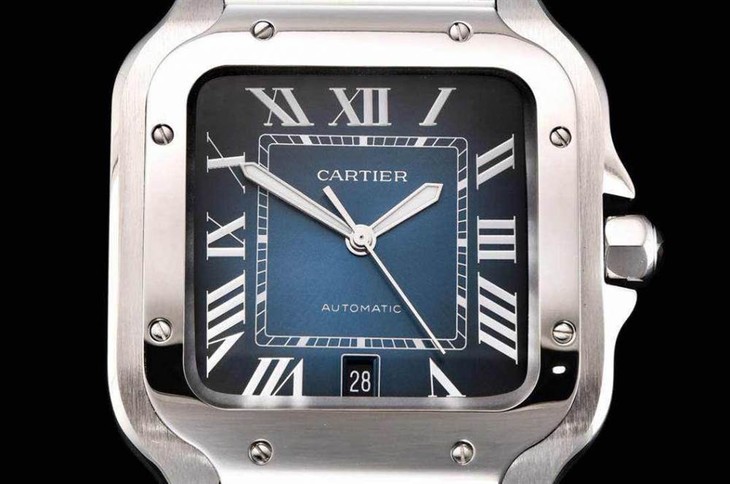 蓝血贵族:GF厂卡地亚山度士蓝面配色一眼假吗