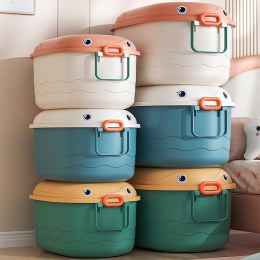 儿童玩具收纳箱大容量带轮家用卡通整理箱宝宝衣服零食积木收纳盒 商品图6