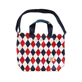 HUJI祤集HoriSling手提斜挎包插画英伦菱形格纹