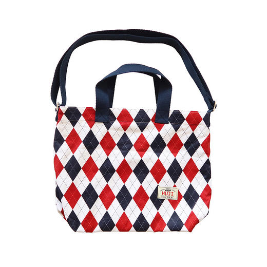 HUJI祤集HoriSling手提斜挎包插画英伦菱形格纹 商品图0