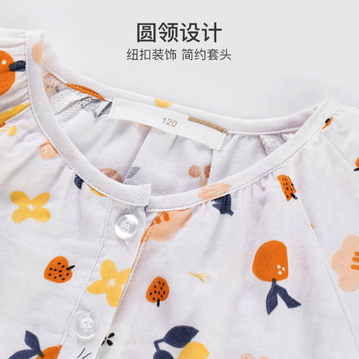 爱帝儿童纯棉双层纱印花裙 商品图2