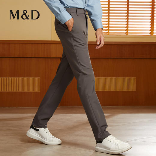 【四面弹】MD名盾男士休闲裤加厚秋季新品商务行政直筒中腰长裤 商品图1