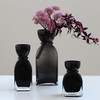 轻奢创意小口吹制黑色玻璃花瓶插花鲜花客厅餐桌酒店样板间装饰品 商品缩略图0