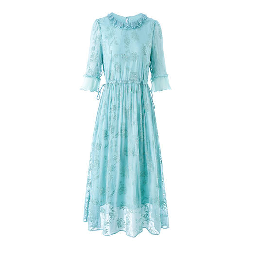 SM  82393182真丝桑蚕丝连衣裙女时尚气质高贵短袖裙 商品图4