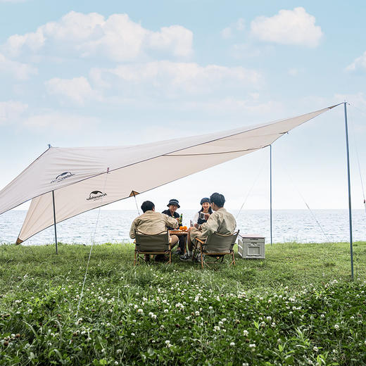 挪客（NatureHike）悬山车尾天幕 户外露营帐篷遮阳棚野营防雨防晒 流沙金 商品图2