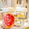 「三款可选！颜值派」水杯女ins颜值夏季塑料杯便携办公室2023新款吸管杯餐饮用具 商品缩略图0