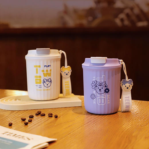 TeenieWeenie梦幻假日咖啡杯杯子便携随行车载办公室保温水杯 商品图5