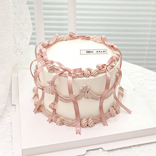 粉丝带蝴蝶结丨奶油蛋糕 商品图2