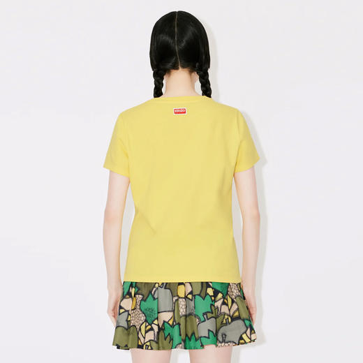 KENZO 高田贤三 女士花卉印花棉质圆领短袖T恤 黄色 FD62 TS062 4SO 39 商品图2